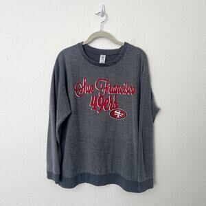 [NFL] San Francisco 49ers Gray Crew Neck Sweatshirt Intentional Pilling Sz Large